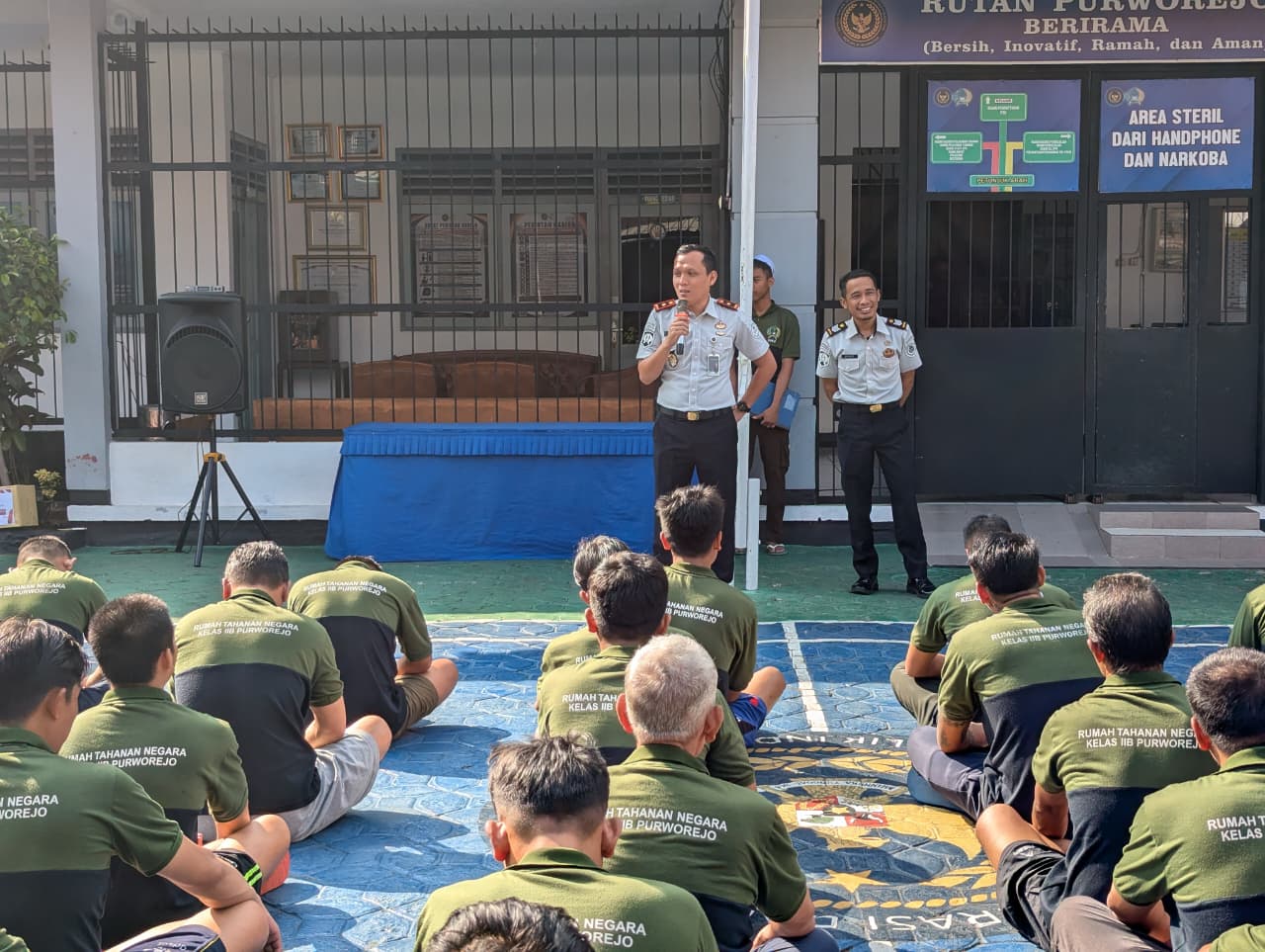 Perkuat Pembinaan, Karutan Purworejo Ajak WBP Jadikan Masa Pembinaan sebagai Momentum Perubahan
